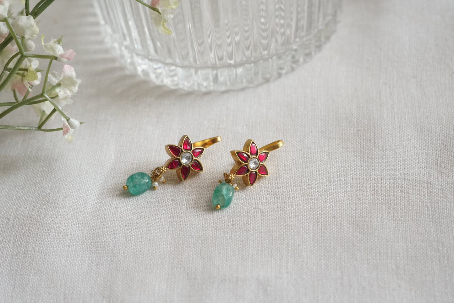 Kundan Bugadi Earrings (1-5238)(K)
