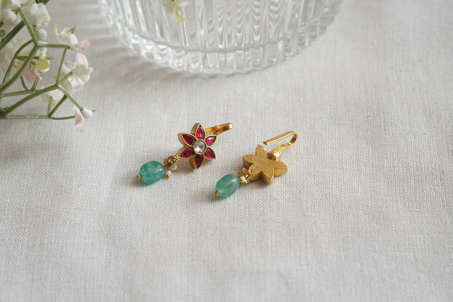 Kundan Bugadi Earrings (1-5238)(K)