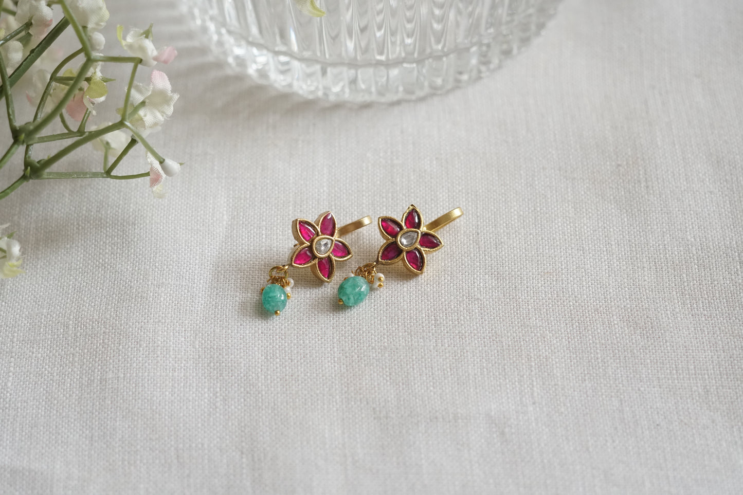 Kundan Bugadi Earrings (1-5238)(K)