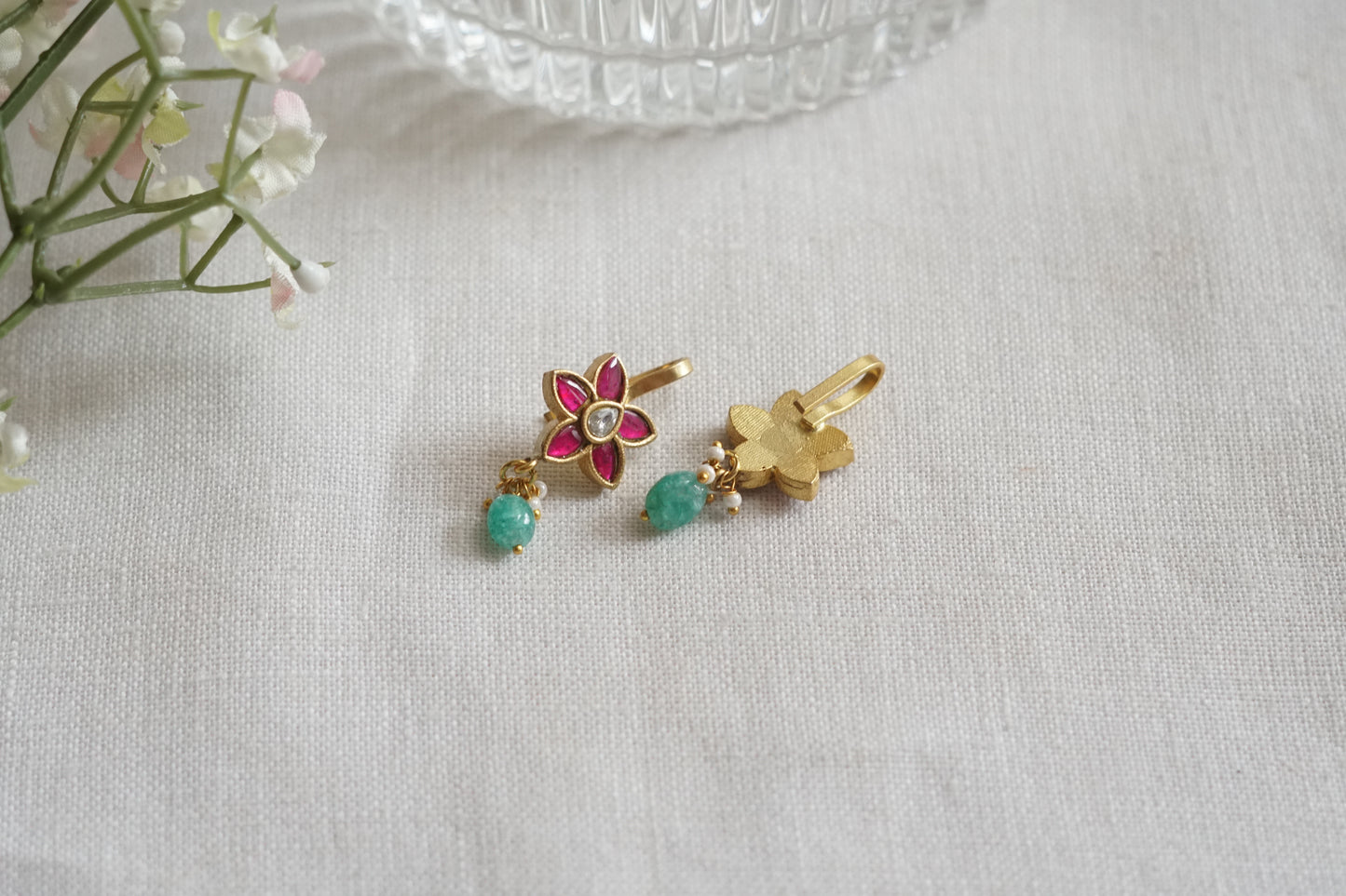 Kundan Bugadi Earrings (1-5238)(K)