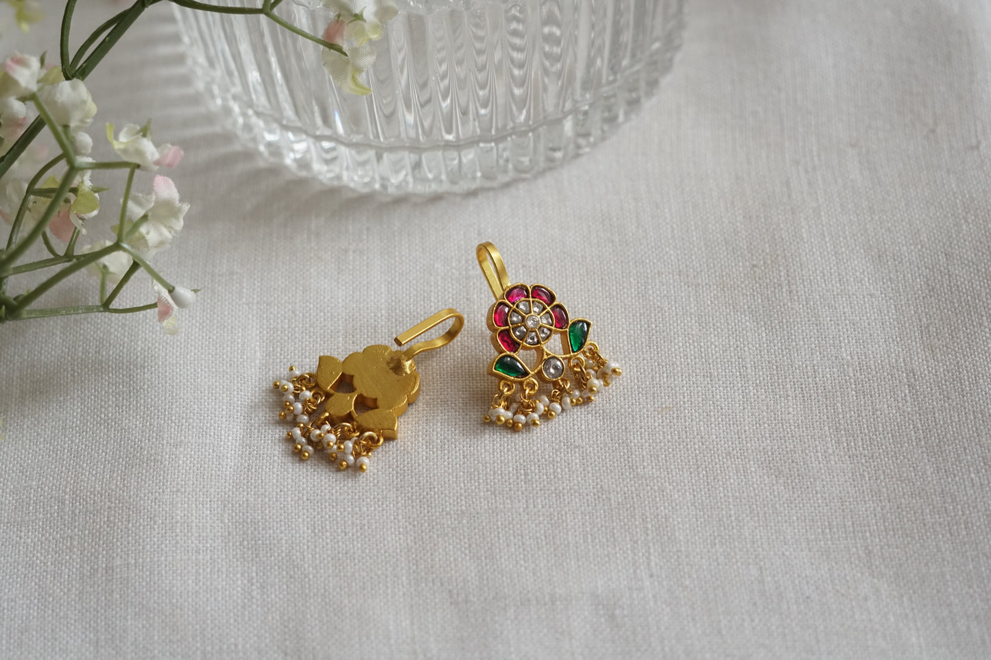 Kundan Bugadi Earrings (1-5239)(K)