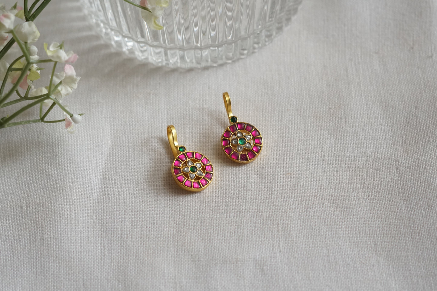 Kundan Bugadi Earrings (1-5240)(K)