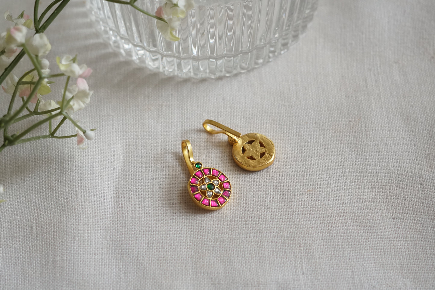 Kundan Bugadi Earrings (1-5240)(K)