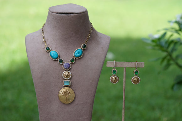 Kundan polki necklace set (4-6029)(EX)(offer piece)