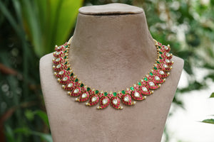 Kundan mango Necklace  (4-8255)
