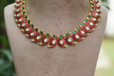 Kundan mango Necklace  (4-8255)