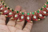 Kundan mango Necklace  (4-8255)