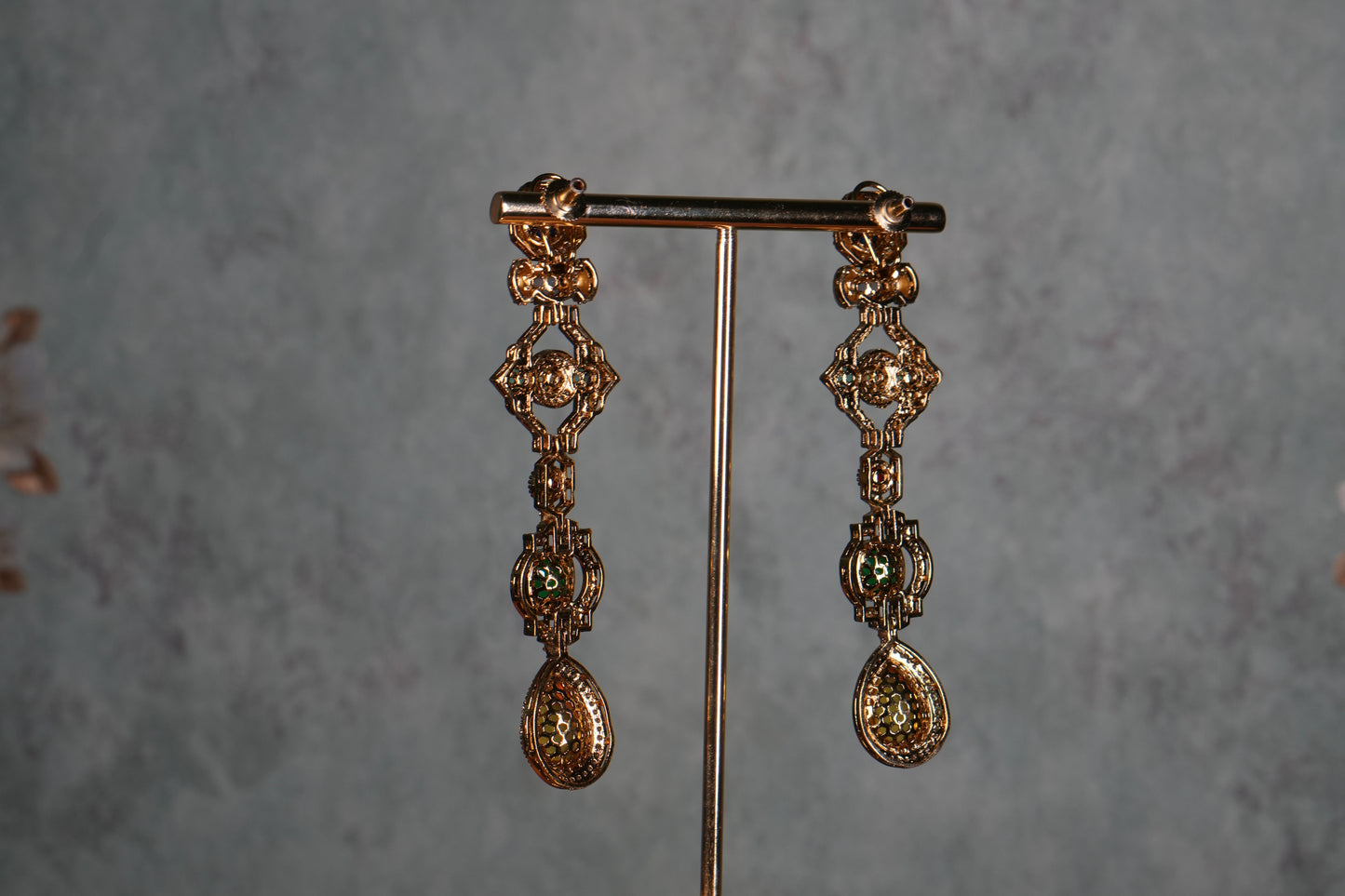 AD Stone Earrings (1-5129)(B)