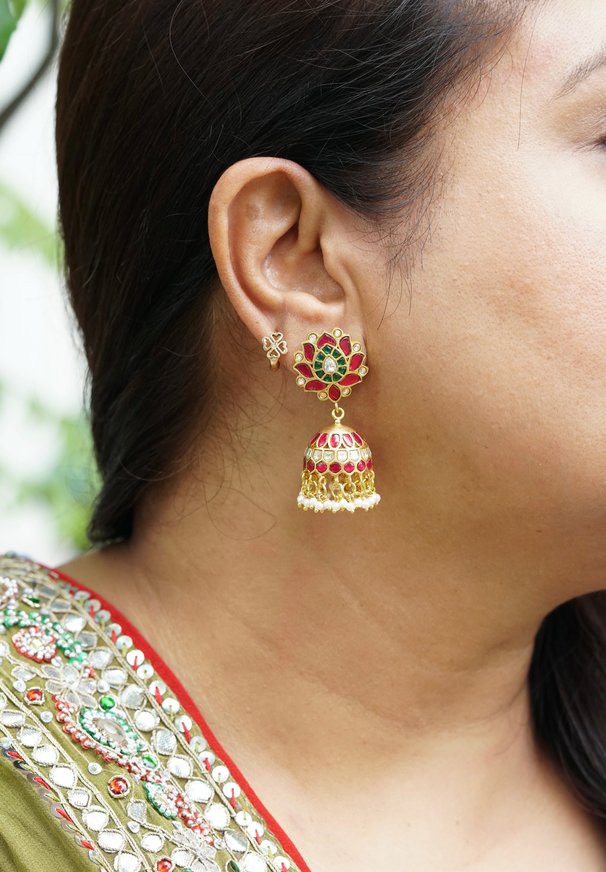 Kundan Jhumki (1-4437)(made on order 10-15days) - JEWELSTYLE