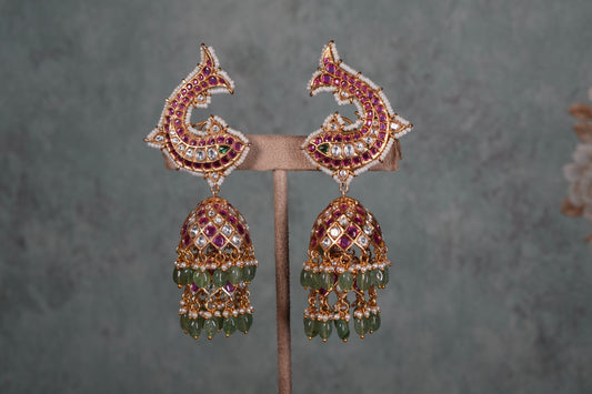 Fish Polki Earcuff Jhumki (1-5127)(B)