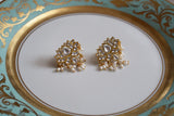 Kundan lotus studs (1-3606)(R)(PREORDER)