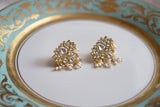 Kundan lotus studs (1-3606)(R)(PREORDER)