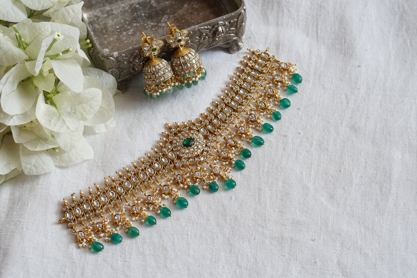 Kundan Necklace set (4-8047)(K)(Preorder)