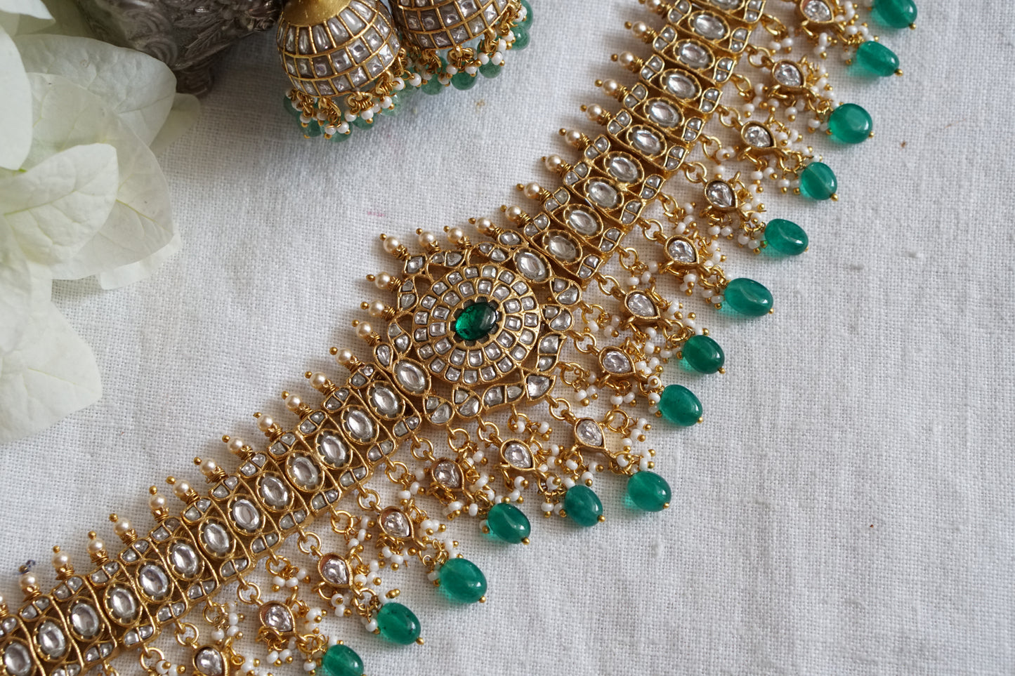 Kundan Necklace set (4-8047)(K)(Preorder)