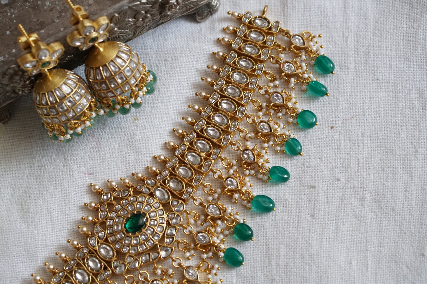 Kundan Necklace set (4-8047)(K)(Preorder)