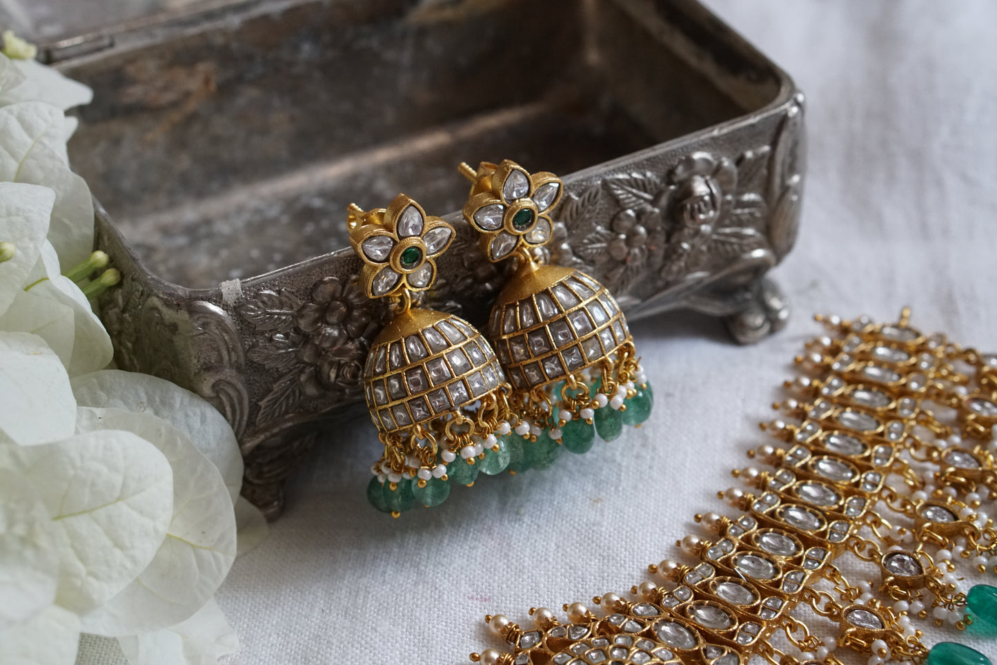 Kundan Necklace set (4-8047)(K)(Preorder)