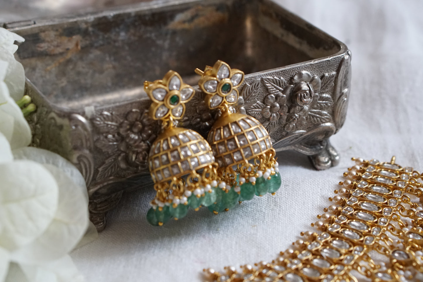 Kundan Necklace set (4-8047)(K)(Preorder)