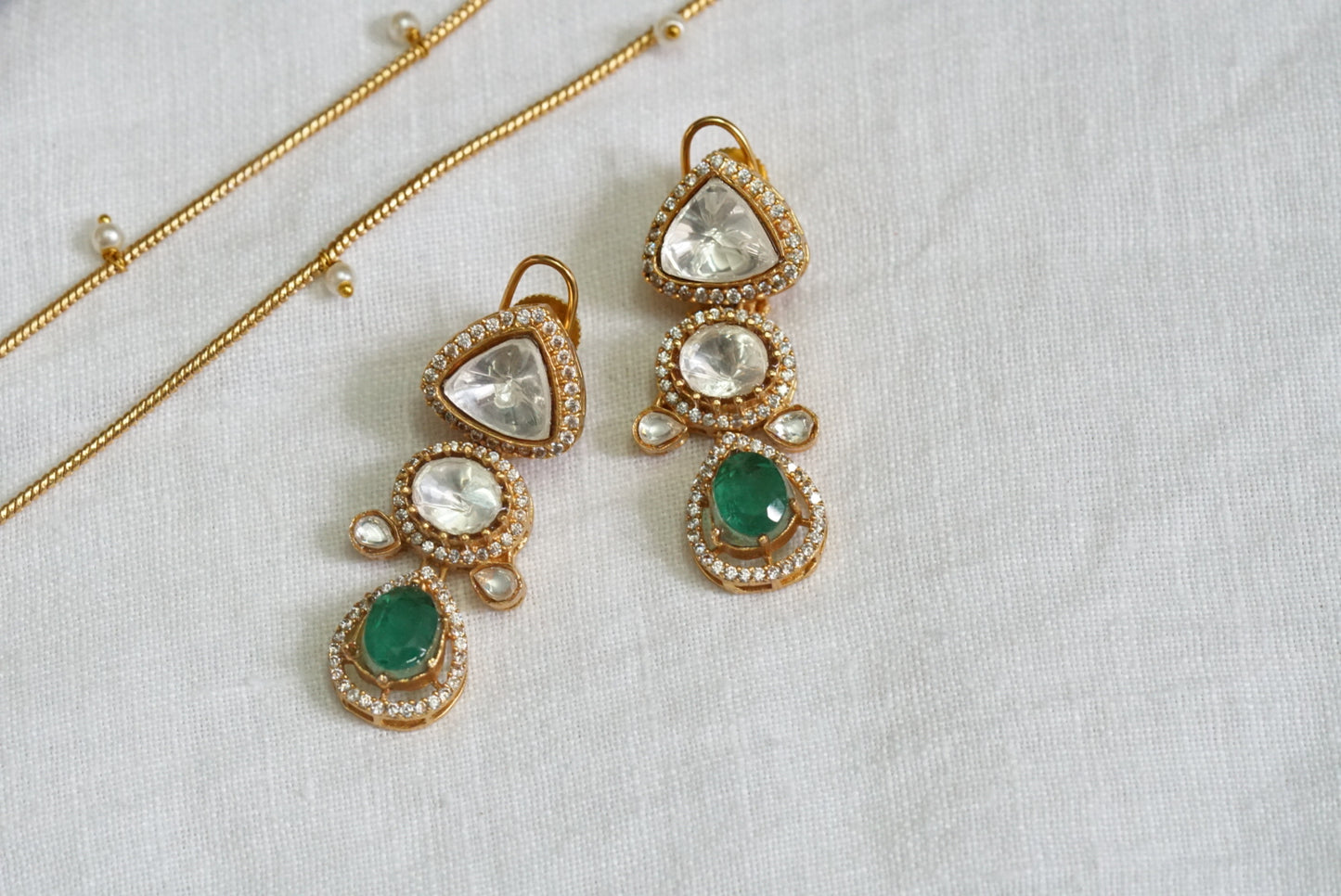Kundan polki Pendant necklace set (4-5759)(B)( BEST SELLER) - JEWELSTYLE