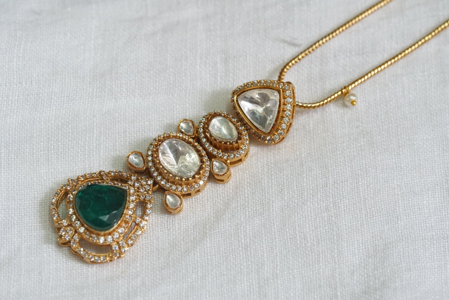 Kundan polki Pendant necklace set (4-5759)(B)( BEST SELLER) - JEWELSTYLE