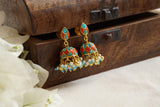 Kundan Coral jhumki  (1-4723)(R)