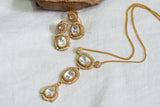 Kundan polki Pendant necklace set (4-5767)(B)