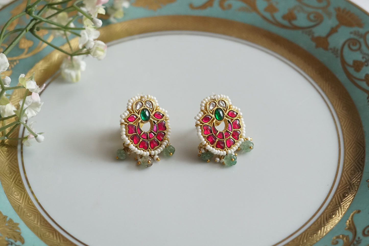 Kundan studs (1-5230)(K)