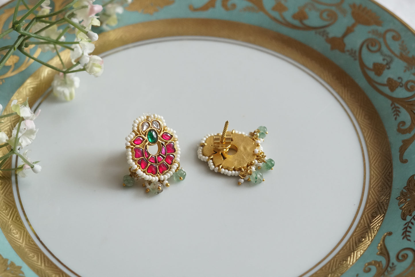 Kundan studs (1-5230)(K)