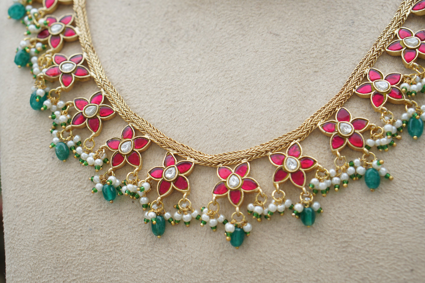 Kundan Necklace set (4-8256)(U)(OFFER PIECE) - JEWELSTYLE