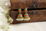 Kundan Coral jhumki  (1-4723)(R)