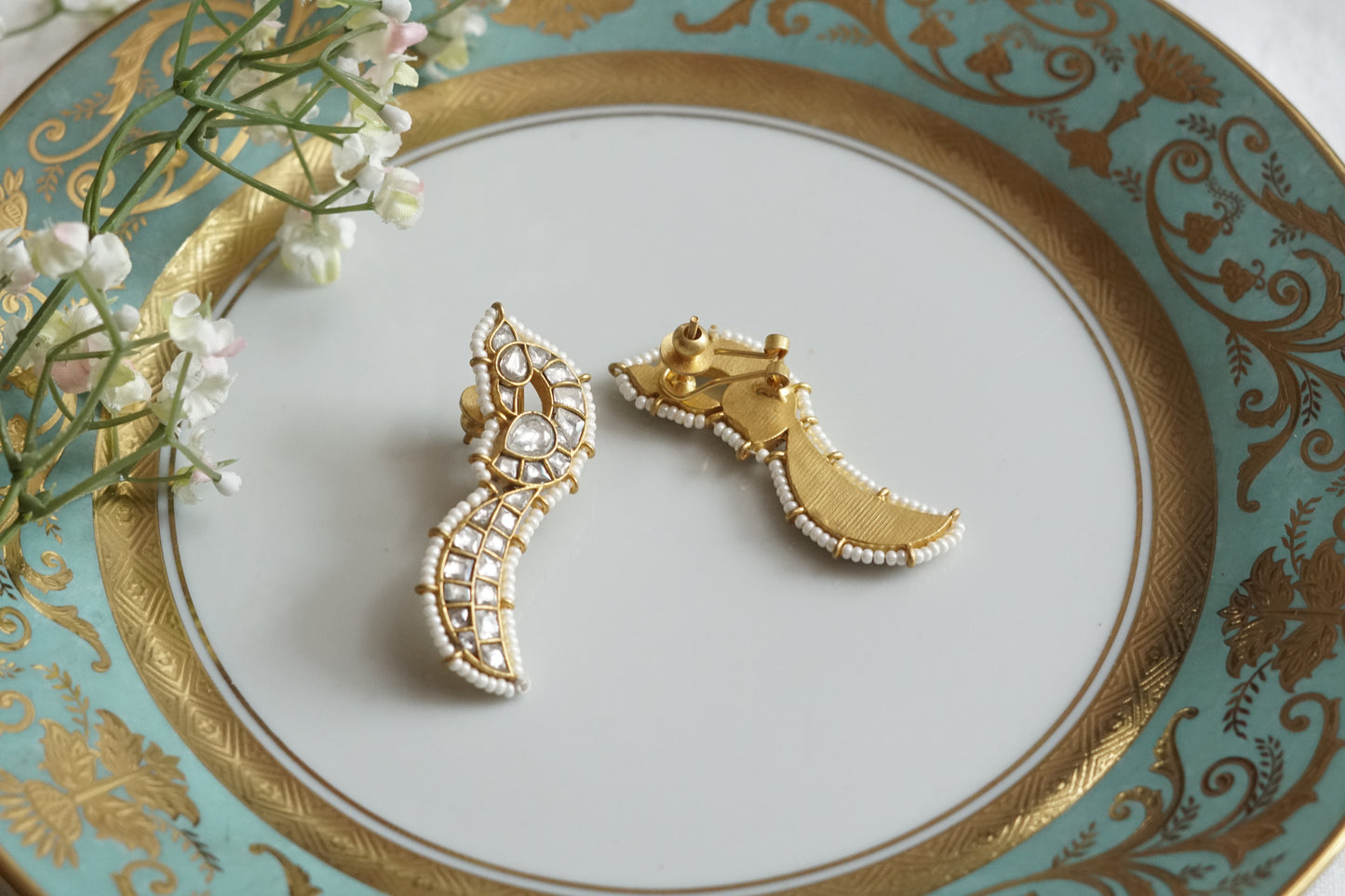 Kundan Earrings (1-5231)(K)