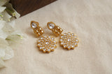 White Kundan earrings (1-4710)(R)