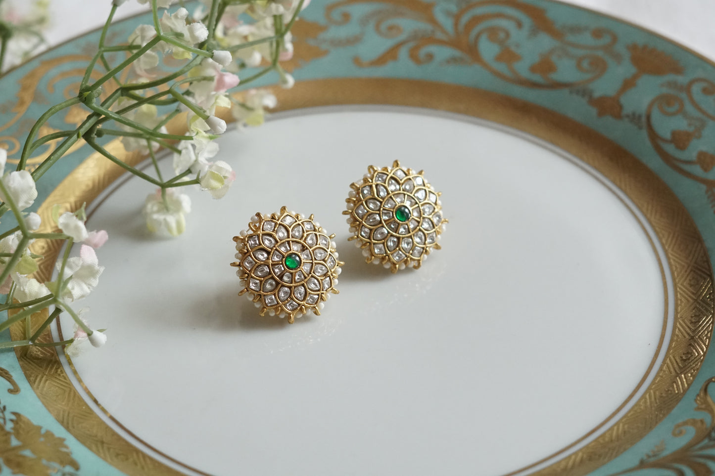 Kundan studs (1-5229)(K)