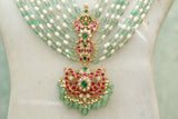 Kundan pendant necklace  (4-5465)(K)(PREORDER)