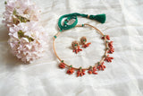 Coral pipe Necklace set(4-7827)(AK)