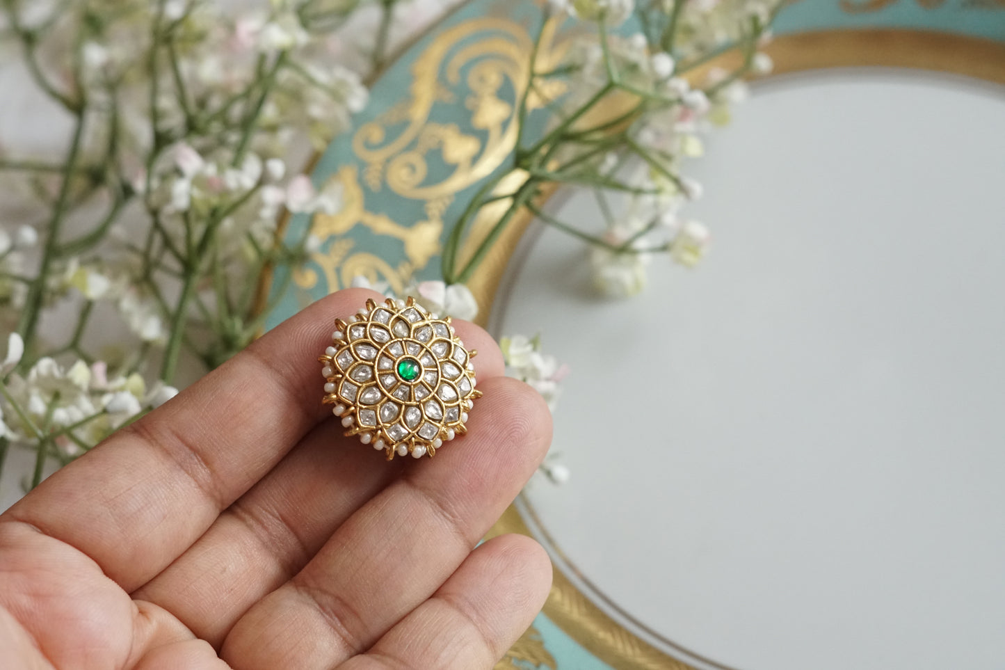 Kundan studs (1-5229)(K)