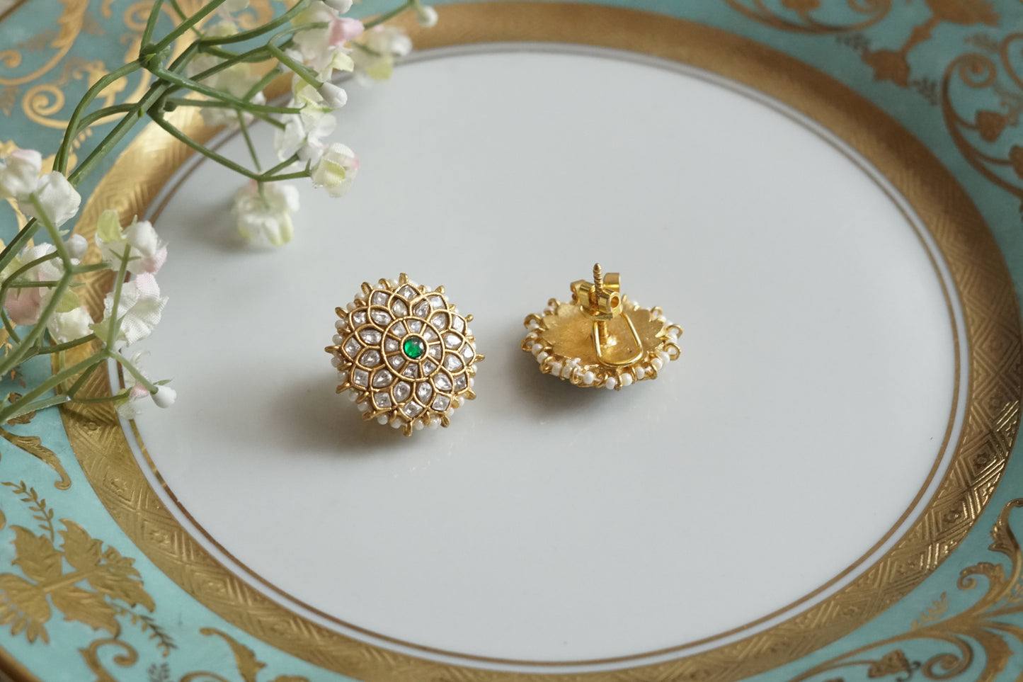 Kundan studs (1-5229)(K)