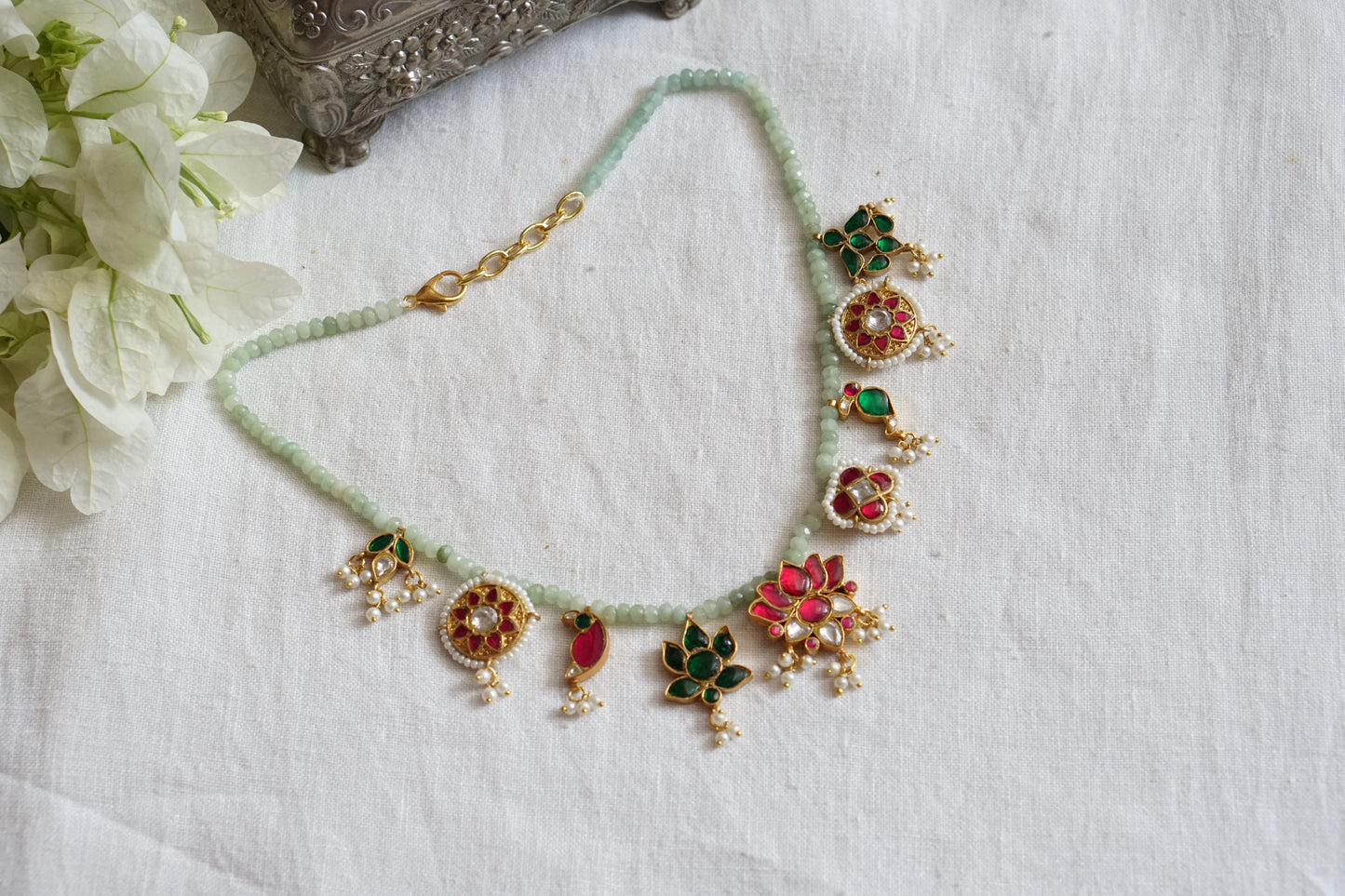 Kundan Necklace  (4-8051)(R)(ALREADY DISCOUNTED PIECE) - JEWELSTYLE