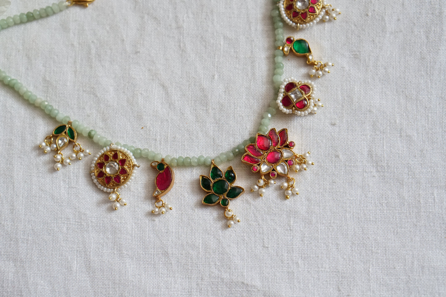 Kundan Necklace  (4-8051)(R)(ALREADY DISCOUNTED PIECE) - JEWELSTYLE