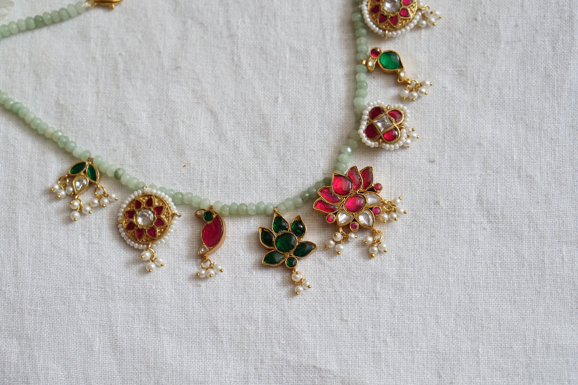 Kundan Necklace  (4-8051)(R)(ALREADY DISCOUNTED PIECE) - JEWELSTYLE