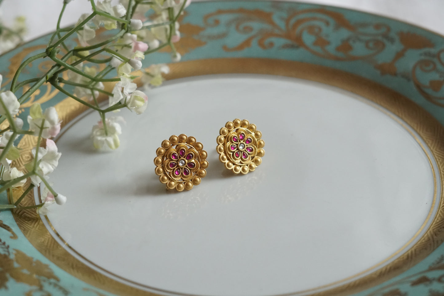 Kundan studs (1-5228)(K)