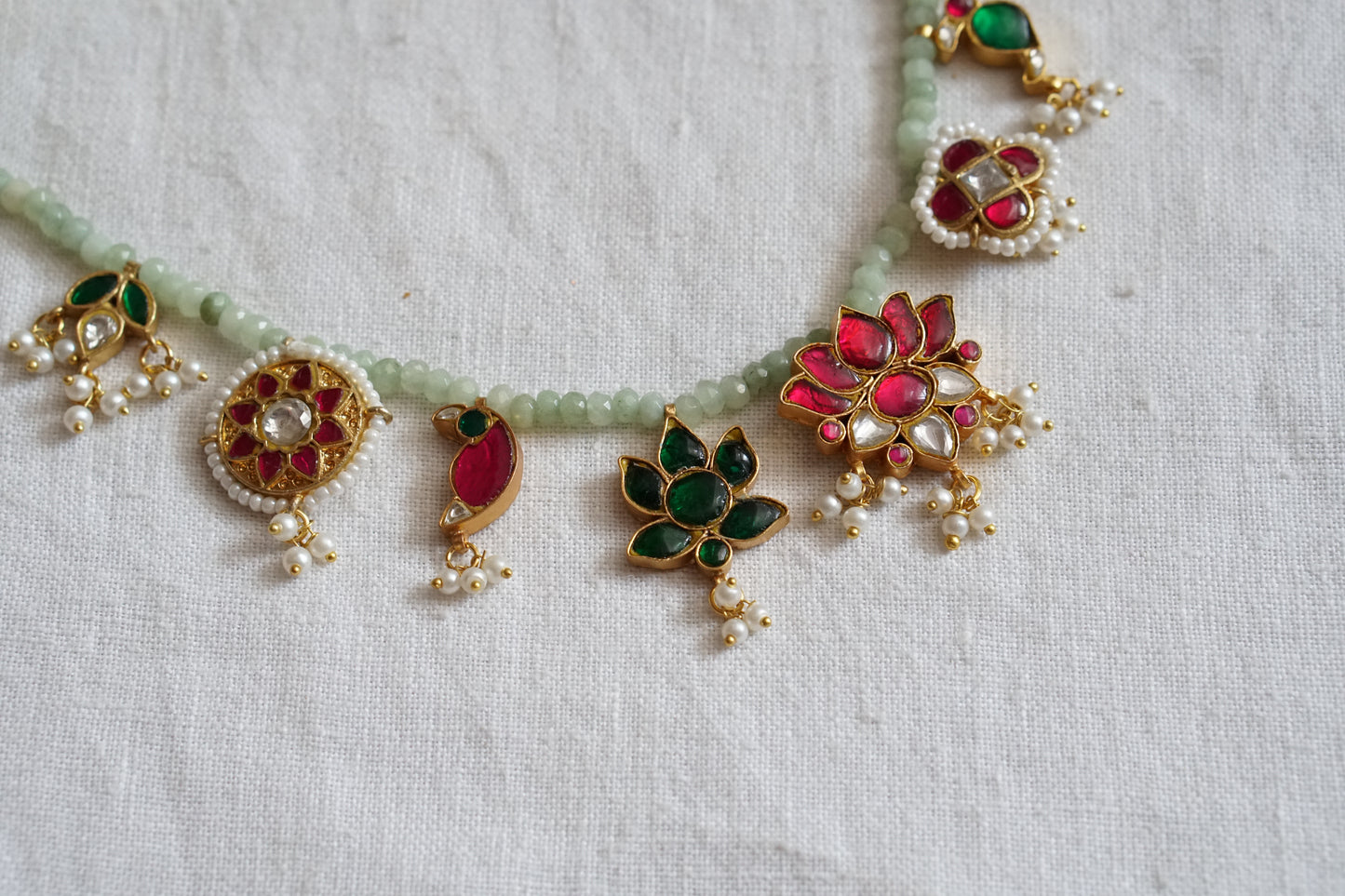 Kundan Necklace  (4-8051)(R)(ALREADY DISCOUNTED PIECE) - JEWELSTYLE
