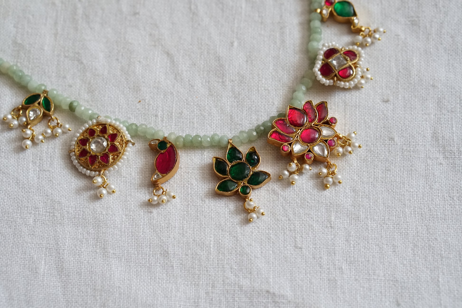 Kundan Necklace  (4-8051)(R)(ALREADY DISCOUNTED PIECE) - JEWELSTYLE