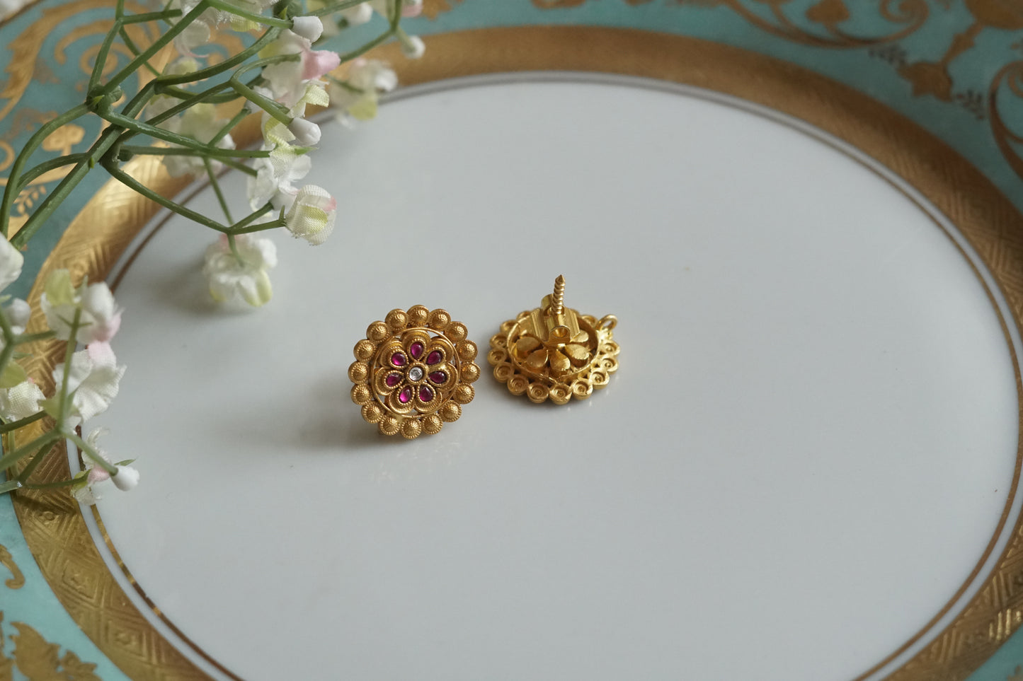 Kundan studs (1-5228)(K)