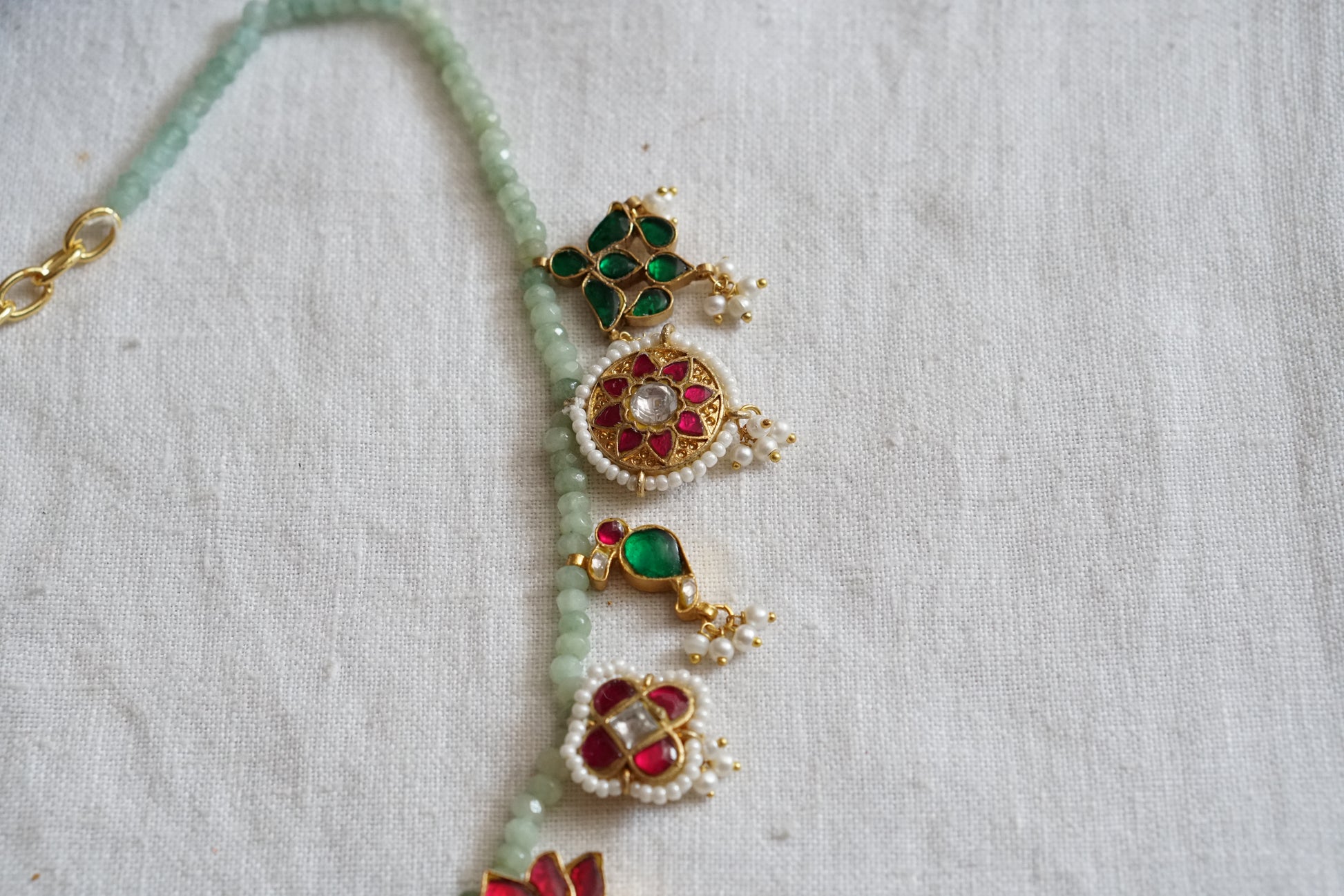 Kundan Necklace  (4-8051)(R)(ALREADY DISCOUNTED PIECE) - JEWELSTYLE