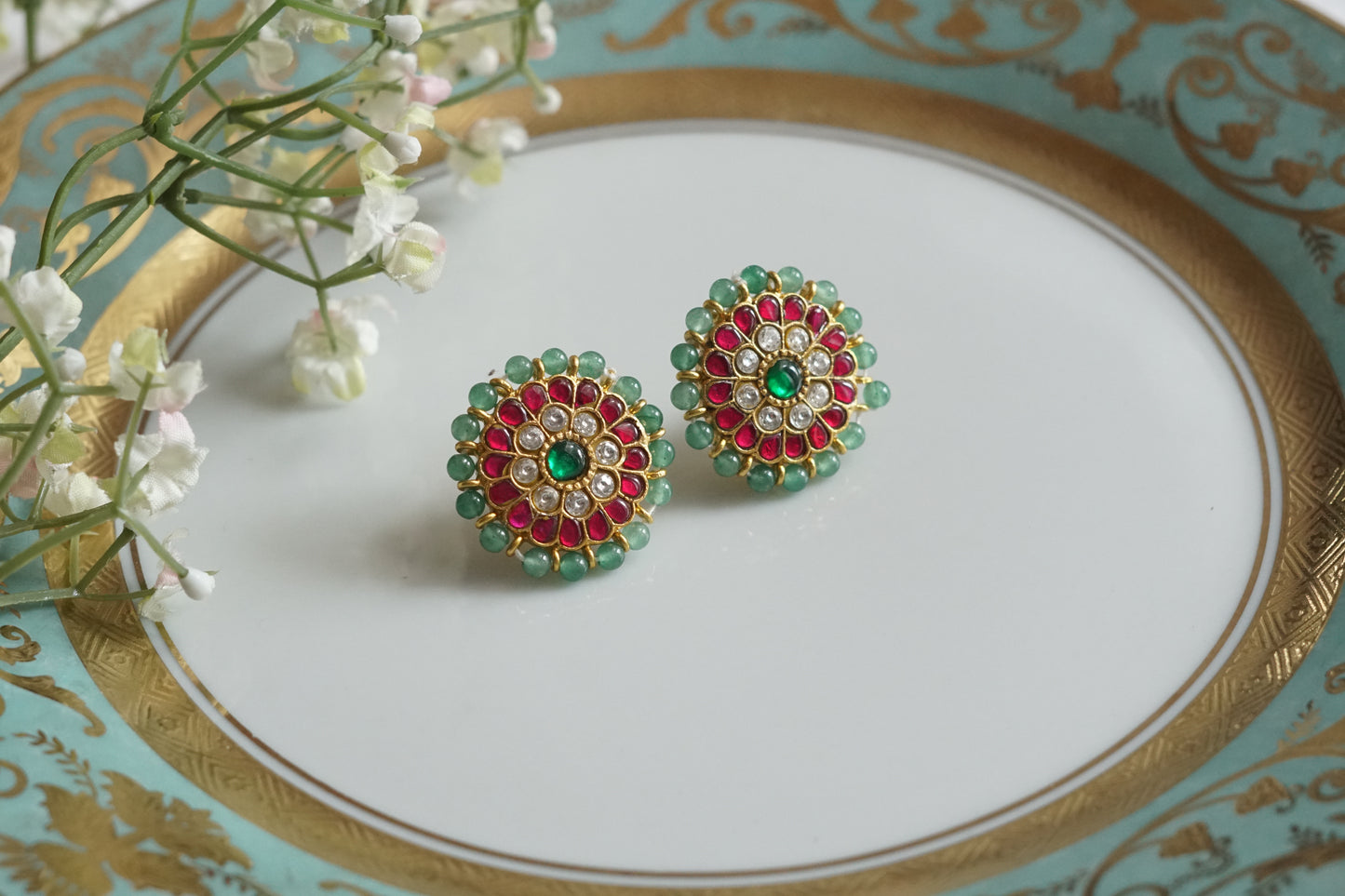 Kundan studs (1-5227)(K)