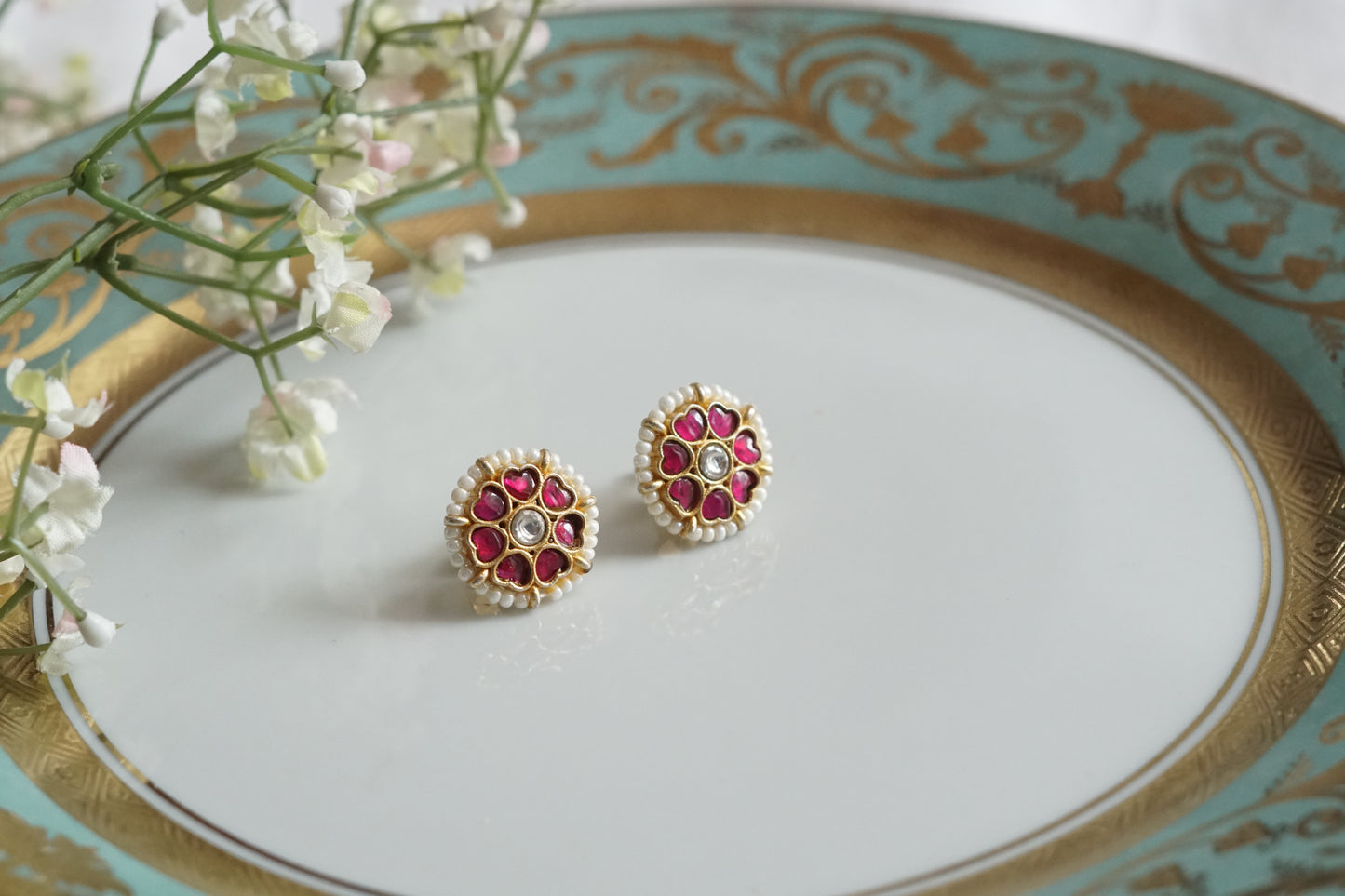Kundan studs (1-5226)(K)