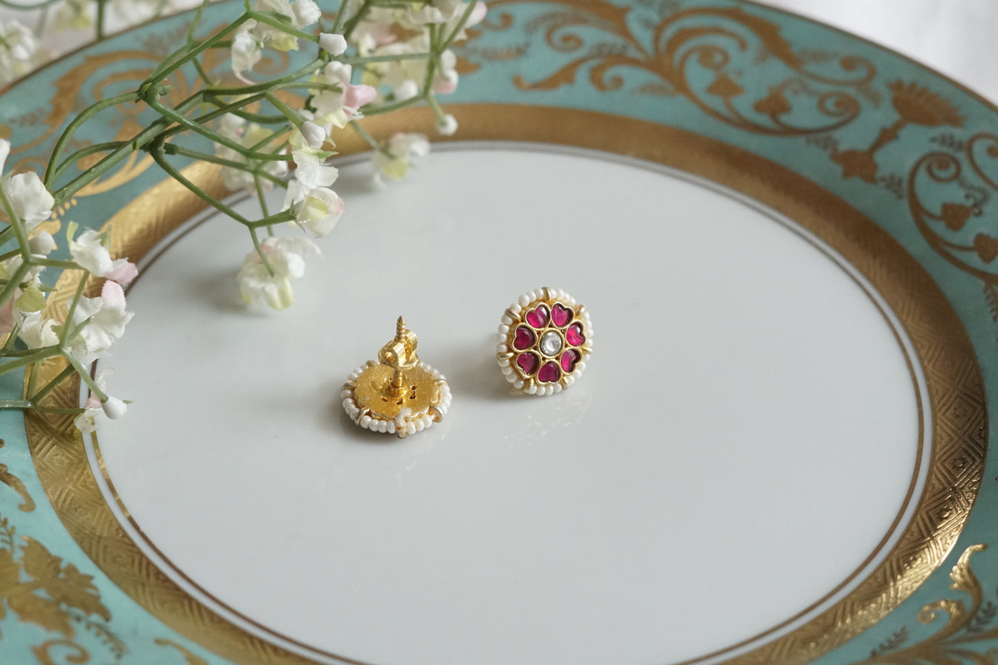 Kundan studs (1-5226)(K)