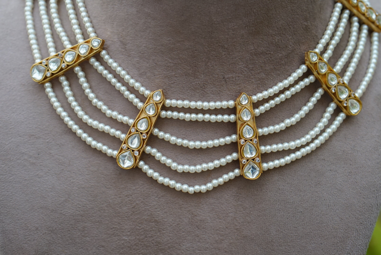 Kundan choker  (4-7242)(R)(PREORDER) - JEWELSTYLE