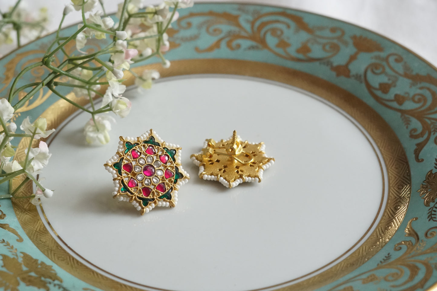 Kundan studs (1-5225)(K)