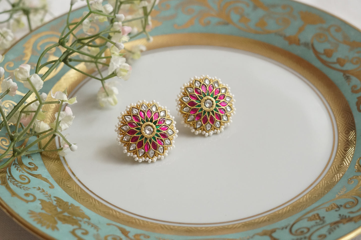 Kundan studs (1-5224)(K)